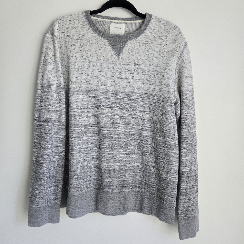 Billy Reid Long Sleeve Gradient Crewneck Sweater. (A7)